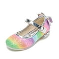 thumbnail image 1 of MEZZALL Girls Toddler Sandals With Rainbow Rubber Soles Shoes Young Children Glittering High Heeled Girls Formal Dress Sandals Stylish, 1 of 6
