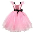 thumbnail image 1 of MEZZALL Girls Tutu Party Dress O-Neck Elegant Puffy Sleeve Formal Gown For Toddler Kids Outfits Versatile Cartoon Clothing, 1 of 8