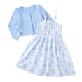 thumbnail image 1 of MEZZALL Girls' Two Piece Dress And Cardigan With Floral Pattern Lightweight Sleeveless Dress And Coordinating Cardigan For Stylish Attire Fashion Style Kids Trendy Summer Clothing Sets, 1 of 8