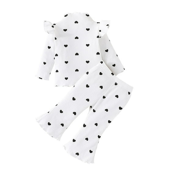 MEZZALL Girls Winter Outfits Soft Toddler Clothes Cute Cartoon Pullover Hoodie And Pants Set For Baby Girls Warm Cozy Two Piece Outfits Relaxed Fit Clothing