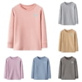 thumbnail image 1 of MEZZALL Girls Winter Sleepwear Soft Pajamas Tops Cozy O-Neck Long Sleeve Thermal Shirt For Kids Warm Flannel Nightwear Fashionable, 1 of 4