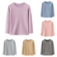 thumbnail image 1 of MEZZALL Girls Winter Sleepwear Soft Pajamas Tops Cozy O-Neck Long Sleeve Thermal Shirt For Kids Warm Flannel Nightwear Fashionable, 1 of 4