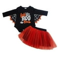thumbnail image 1 of MEZZALL Halloween Baby Girl Outfits Bat Sleeve Tops Skirt Set Toddler Girls 0 18 Months Cute Party Dress Fall Winter Casual Wear Breathable Clothing, 1 of 3