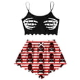 thumbnail image 1 of MEZZALL Halloween Pajamas for Women Spaghetti Strap Skeleton Hand Graphic Crop Cami Sleep Tops With Shorts Loungewear Set for Indoor Lounging Trendy 2 Piece Pjs, 1 of 4