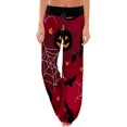 thumbnail image 1 of MEZZALL Halloween Printed Pajama Pants for Women Drawstring Waist Pumpkin Spider Web Pattern Comfortable Night Loungewear Bottoms, 1 of 5