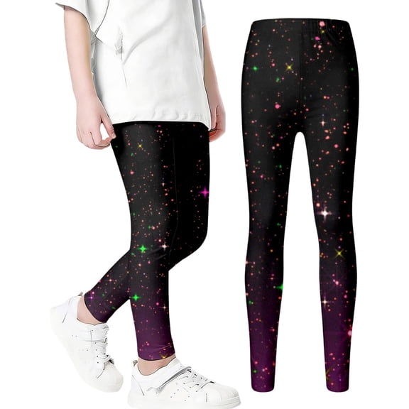 MEZZALL High Waist Soft Girls Leggings Toddler Kids Stretchy Comfy Everyday Play Pants With Breathable Fabric Birthday Child Solid Color Trousers Athletic Simple Slacks