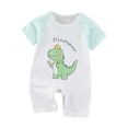thumbnail image 1 of MEZZALL Boys Girls Short Sleeve Cartoon Romper Birthday Jumpsuit 0-3 Months Breathable Kids Wear, 1 of 6