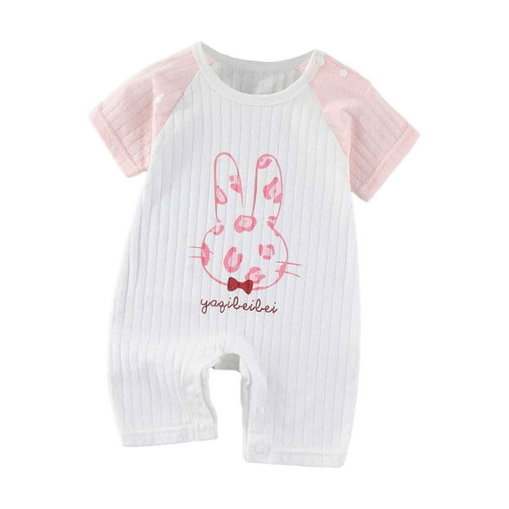 MEZZALL Boys Girls Short Sleeve Cartoon Romper Birthday Jumpsuit 3-6 Months Cute Baby Wear
