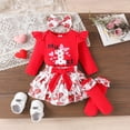thumbnail image 1 of MEZZALL Jumpsuit Valentine's Day Baby Girl Onesie Long Sleeve Bodysuit Shorts And Socks Three Piece Cute Toddler Romper Playwear Trendy O-Neck Spring Child One-Pieces, 1 of 6