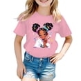 thumbnail image 1 of MEZZALL Kid Girls Cute Graphic T-Shirt Round Neck Short Sleeve Tee Summer Casual Tshirts Tops, Pink, 9-10 Years, 1 of 5