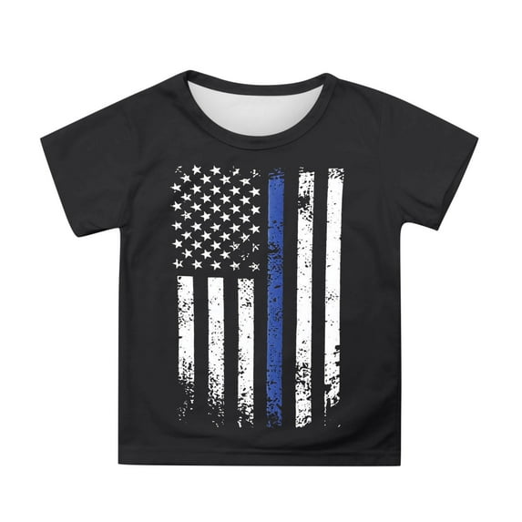 MEZZALL Kids Baby Boys America Flag Shirts 4th Of July T-Shirt Toddler Girls Patriotic Tops Tee Independence Day Clothes Breathable Child Blouses Clothing
