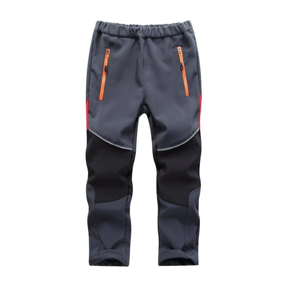 MEZZALL Kids Baby Boys Girls Patchwork Ski Pants Suit Pocket Thicken Warm Trouser Pants Regular Ski Pants Casual Pants Cozy Toddler Dailywear, BK2, 3-4 Years