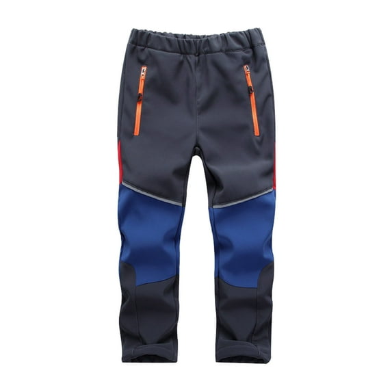 MEZZALL Kids Baby Boys Girls Patchwork Ski Pants Suit Pocket Thicken Warm Trouser Pants Regular Ski Pants Casual Pants Soft Toddler Dailywear, BU2, 6-7 Years