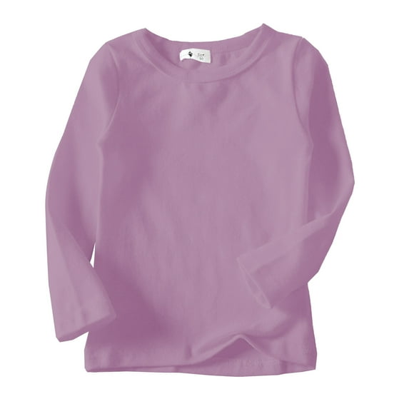 MEZZALL Kids Baby Boys Girls Shirts High Collar Soft T-Shirt Tshirts Unisex Long Sleeve Tee Tops Leisure Toddler Dailywear, Light Purple, 9-10 Years