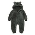 thumbnail image 1 of MEZZALL Kids Baby Boys Jumpsuit Onesie Romper Long Sleeve Jumpsuit Winter Warm Outfits Bodysuit Soft Thermal Outerwear Solid Color Holiday Child One-Pieces, 1 of 3