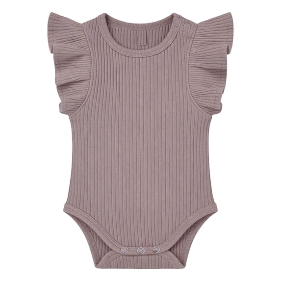MEZZALL Kids Baby Girls Ribbed Knit Bodysuits Summer Tank Style Sleeveless O-Neck Rompers Soft Stretchy Playwear Fashionable Jumpsuits