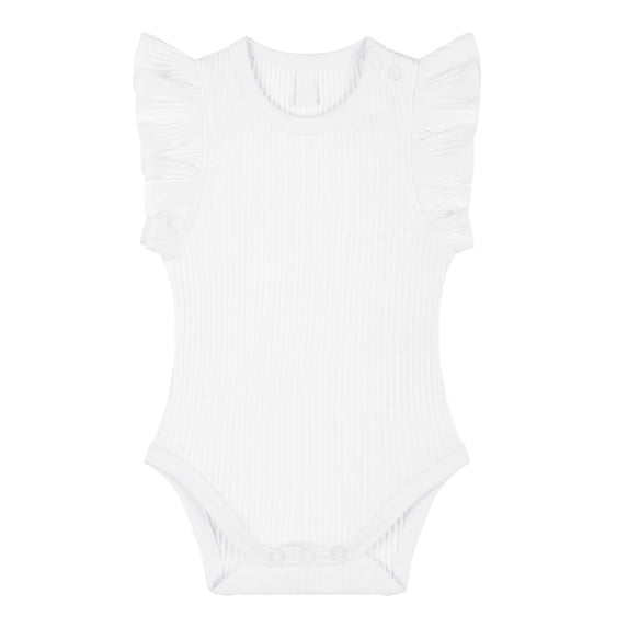 MEZZALL Kids Baby Girls Ribbed Knit Bodysuits Summer Tank Style Sleeveless O-Neck Rompers Soft Stretchy Playwear Lovely Jumpsuits