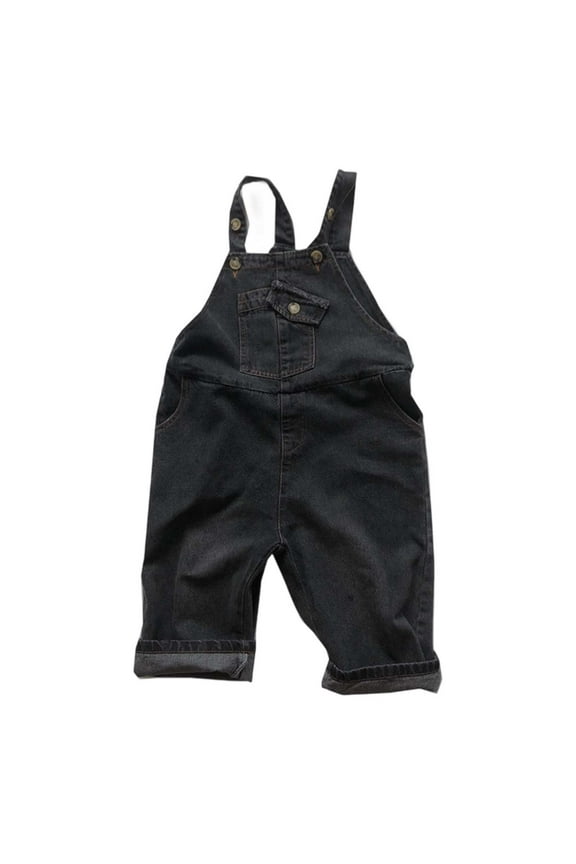 Kids Bib Pants Autumn Style Thickened Straight Denim Bib Pants For Men And Women (3Y 8Y) Boho Toddler Cartoon Clothing