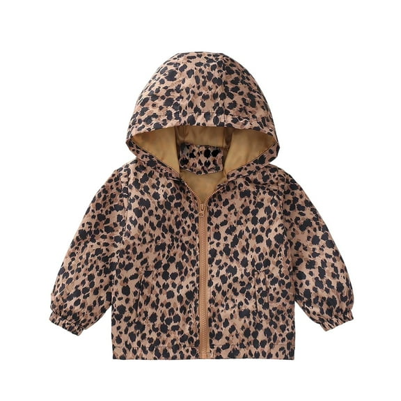 MEZZALL Kids Boys Girls Coat Hooded Prints Jacket Toddler Windproof Zipper Outwear Daily Wear Boho / 18-24 Months