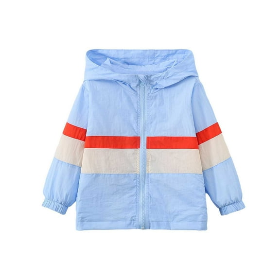 MEZZALL Kids Boys Girls Patchwork Coat Hooded Jacket Toddler Windproof Zipper Outwear Long Sleeve Outerwear Solid Color Coats Winter Comfort Child Streetwear