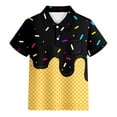 thumbnail image 1 of MEZZALL Kids Boys Girls Polo Shirts Ice Cream Print Teen Holiday T Shirt Short Sleeve Summer Casual Tops With Pocket Cozy, 1 of 4