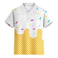 thumbnail image 1 of MEZZALL Kids Boys Girls Polo Shirts Ice Cream Print Teen Holiday T Shirt Short Sleeve Summer Casual Tops With Pocket Cute, 1 of 4