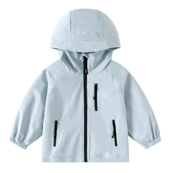 MEZZALL Kids Boys Jacket Windproof Hooded Outdoor Coat Lightweight Breathable Fall Winter Casual Sports Jackets Children Tops Relaxed Fit Toddler Dailywear