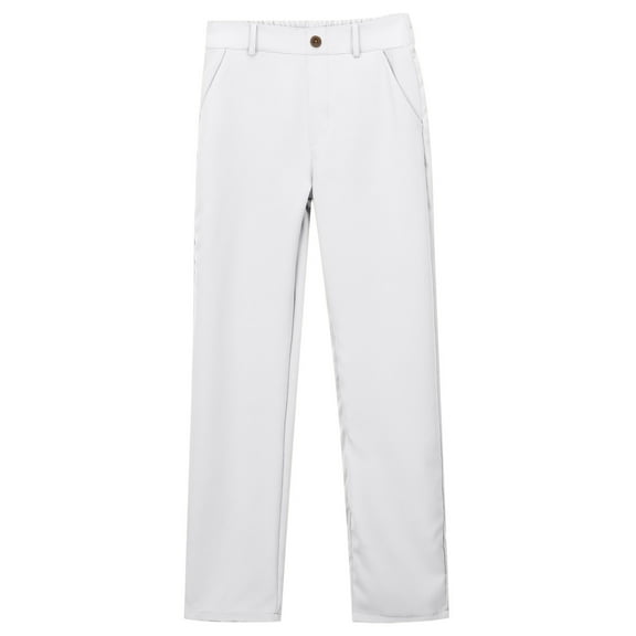 MEZZALL Kids Boys Stretch Pull On Chino Pants Solid Color Kids School Uniform Yonth Twill Pants Cozy Daliy Slacks Trousers