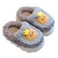 thumbnail image 1 of MEZZALL Kids Cartoon Slippers Girls Boys Memory Foam Comfy Home Slippers Warm Shoes Classic Toddler Footwear, Light Gray, 4-4.5 Years, 1 of 3