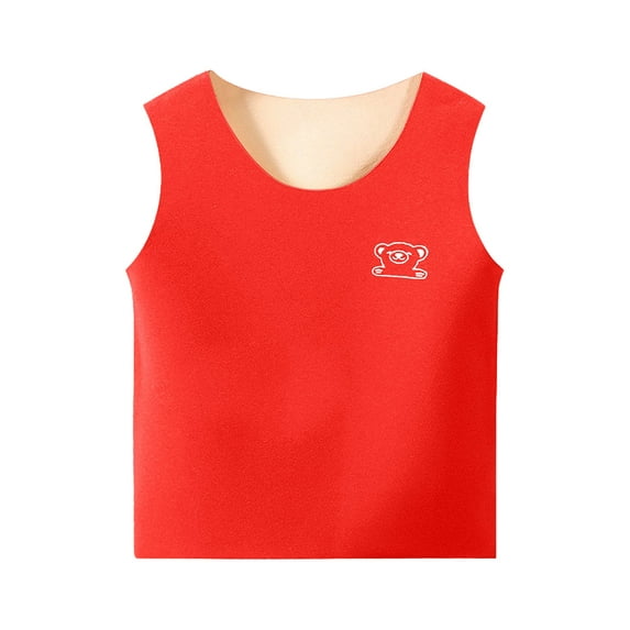 MEZZALL Kids Children Warm Sleeveless With Thickened Plush Vest For Toddlers Girls Winter Baby Cardigan Tops Soft Baby Dailywear