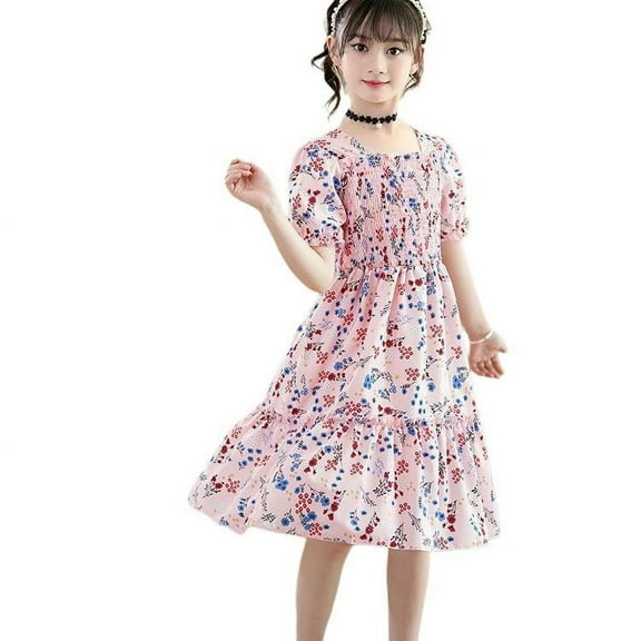 MEZZALL Kids Dress For Girls Summer New Styles 3 14 Years Old Dress For Little Girls Fashionable Party Outfits 13-14 Relaxed Fit Baby Wear