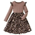 thumbnail image 1 of MEZZALL Kids Dresses Casual Leopard Print Long Sleeve Dress Girls Round Neck Soft Comfort Fit For Everyday Wear Durable Knit Fabric Teen Birthday Christmas Sundress, 1 of 6