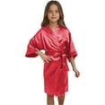 thumbnail image 1 of MEZZALL Kids Girl's Silk Satin Kimono 3/4 Sleeve Robe For Spa Wedding Birthday Xmas Party Child Children Solid Color Fashionable Clothes, 1 of 4