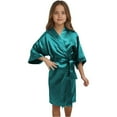 thumbnail image 1 of MEZZALL Kids Girl's Silk Satin Kimono 3/4 Sleeve Robe For Spa Wedding Birthday Xmas Party Child Children Solid Color Versatile Clothes, 1 of 4