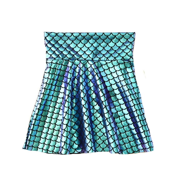 MEZZALL Kids Girls A-Line Skirt Personality Fashion Performance Dance Short Skirt, Blue, 2-3 Years