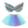 thumbnail image 1 of MEZZALL Kids Girls Ballet Skirts Birthday Holiday Party Dance Skirt With Wing Outfits Classic Toddler Wear, 1 of 4