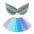 thumbnail image 1 of MEZZALL Kids Girls Ballet Skirts Birthday Holiday Party Dance Skirt With Wing Outfits Relaxed Fit Toddler Wear, 1 of 4