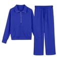 thumbnail image 1 of MEZZALL Kids Girls Casual Tracksuit Zip Up Hoodie With High Waist Wide Leg Joggers Comfortable Athletic Outfit Boho Children Fashion Clothes Sets, 1 of 4