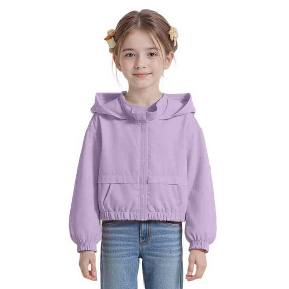 MEZZALL Kids Girls Coat Hooded Jacket Child Windproof Zipper Outwear Long Sleeve Outerwear Solid Color Coats Winter Stylish Streetwear