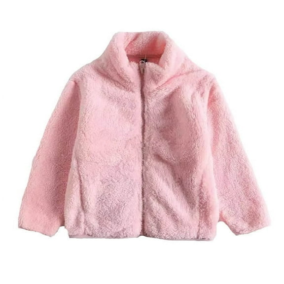 MEZZALL Kids Girls Jacket Coat Full-Zip Sweatshirt with Pocket Sweater Fall Winter Warm Outerwear