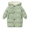 thumbnail image 1 of MEZZALL Kids Girls Long Down Coat Warm Winter Jacket With Insulation Cold Weather Outdoor Activities Long Sleeve Outerwear Solid Color Coats Relaxed Fit Child Streetwear, 1 of 4