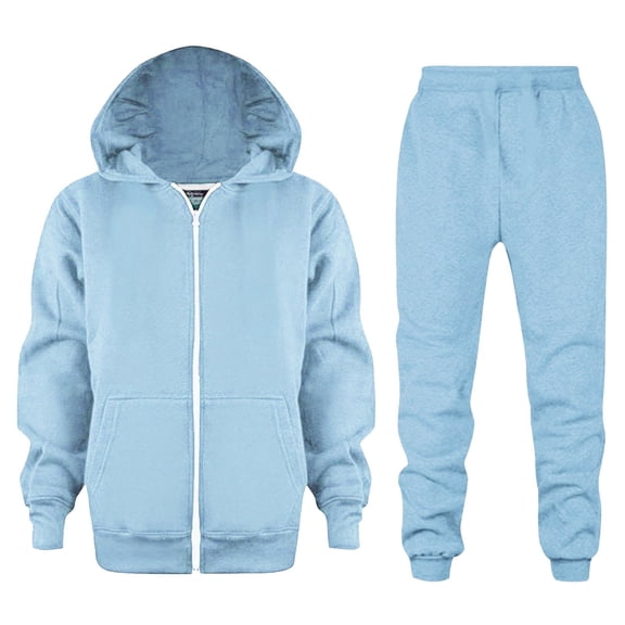 MEZZALL Kids Girls Long Sleeve Zip Up Hoodie And Joggers Casual Winter Outfit Sets Soft Tracksuit Toddler Youth Playground Sportswear Comfy Two Piece Athletic Wear Cute Clothes Sets