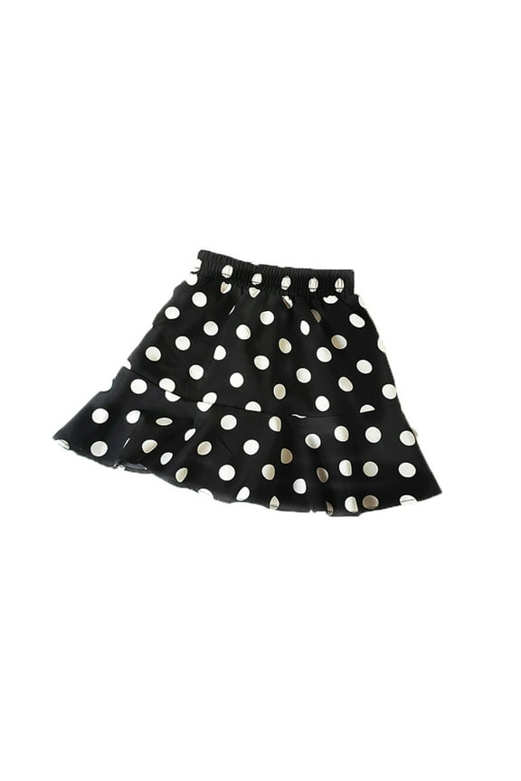 Kids Girls Polka Dot Print Vintage Children Skirt Lovely Toddler Wear