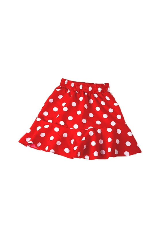 Kids Girls Polka Dot Print Vintage Children Skirt Versatile Toddler Wear