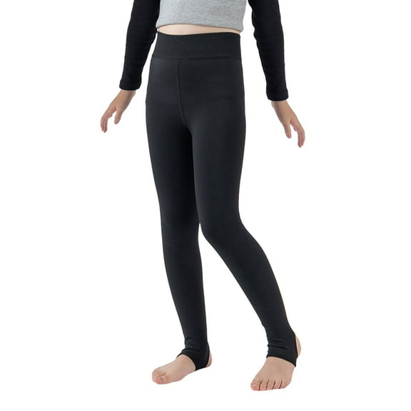 MEZZALL Kids Girls Tights Soft Leggings Children Tights With Non- Sole Warm Tights Stylish Toddler Dailywear, Black, 12-15 Years