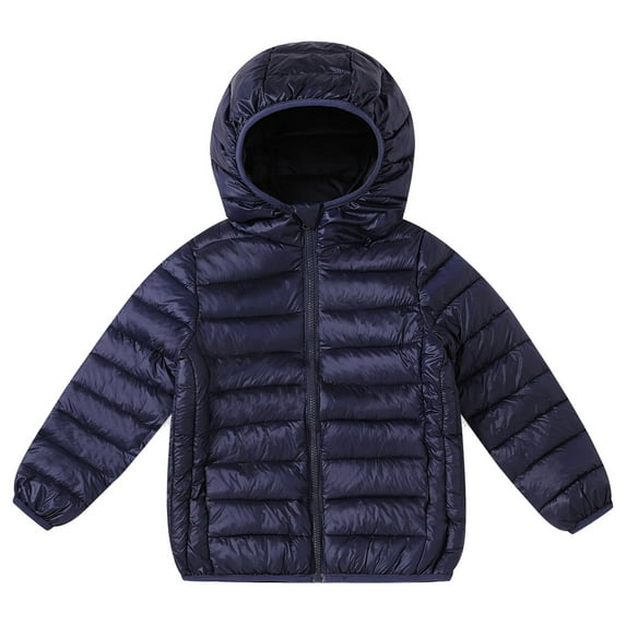 MEZZALL Kids Lightweight Thermal Quilted Padded Jacket Boys Warm Winter Insulated Long Sleeve Outerwear Solid Color Coats Youth Cold Weather With Comfortable Fit Birthday Child Streetwear