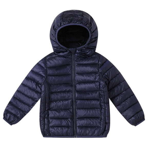 MEZZALL Kids Lightweight Thermal Quilted Padded Jacket Boys Warm Winter Insulated Long Sleeve Outerwear Solid Color Coats Youth Cold Weather With Comfortable Fit Birthday Child Streetwear