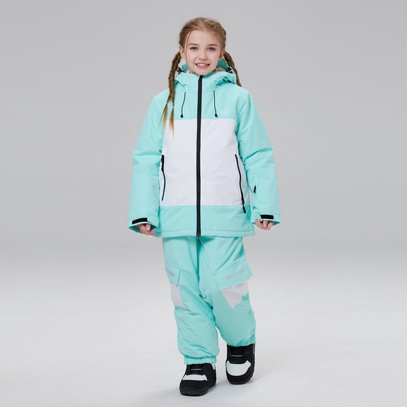 MEZZALL Kids Long Sleeve Snowsuit Boys Girls Insulated Ski Outfits For Winter Sports And Outdoor Activities With Thermal Warmth Classic Clothing Sets