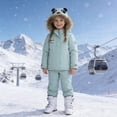 thumbnail image 1 of MEZZALL Kids Long Sleeve Snowsuit Windproof Insulated Winter Ski Jacket Pants Outfits For Boys Girls Outdoor Cold Weather Activities Cute Clothing Sets, 1 of 4