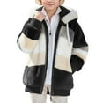 thumbnail image 1 of MEZZALL Kids Reversible Hooded Jacket Girls Boys Two Tone Color Outerwear With Zipper Pockets For Cold Weather Breathable Long Sleeve Tops Coats, 1 of 6